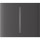 Кнопка для двухклавишного выключателя AJAX CenterButton Vertical 2-gang for LightSwitch Gray