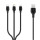 Кабель XO NB103 3-in-1 USB-A to Micro-USB/Type-C/Lightning 1м Black