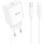 Зарядное устройство HOCO C76A Pro Speed Source 1xUSB-C PD30W White w/Type-C to Lightning cable (6942007616317)