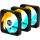Комплект вентиляторів GIGABYTE EZ Chain Fan 120 Black 3-Pack