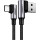 Кабель UGREEN US176 Angled USB 2.0 to Angled USB Type-C Cable Nickel Plating Aluminum Shell 3A 3м Black (70875)