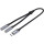 Кабель VENTION TRS Audio & Mic Jack Splitter Cable USB-C to 3.5mm 0.3м Black (BGPHY)