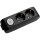 Розетковий блок із заземленням PANASONIC X-Tendia Black, 2 розетки (WLTA04202BL-UA)