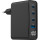 Зарядний пристрій GEMBIRD 1xUSB-A, 3xUSB-C, PD+QC3.0 GaN 100W Black (TA-UC-PDQC100LCD-01-BK)