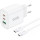 Зарядное устройство FONENG GAN10 1xUSB-A, 2xUSB-C PD65W Fast Charger White w/Type-C cable