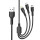 Кабель XO CB-23U3 3-in-1 USB-A to Micro-USB/Lightning/Type-C 1м Black
