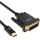 Кабель CHOETECH 4K 30Hz USB-C to DVI 1.8м Black (XCD-0018-BK)