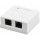 Розетка настінна KINGDA 2xRJ-45 Cat.6 UTP White (KD-WP6035-C6)
