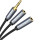 Спліттер CABLETIME mini-jack 3.5mm (M) - 2xmini-jack 3.5mm (F) 0.2м Gray (CF13B)