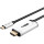 Кабель CABLETIME USB-C to HDMI 2м 4K@60Hz for Nintendo Switch 2 Mini Dock with PD100W Black (CC17L)