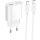 Зарядное устройство HOCO C109A Fighter 1xUSB-A, 1xUSB-C, PD20W, QC3.0 White w/Type-C cable (6942007656733)