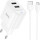 Зарядное устройство HOCO C141A Smart 2xUSB-A,10.5W White w/Type-C cable (6942007627917)