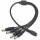 Розгалужувач живлення VOLTRONIC DC-F to 4xDC-M (5.5x2.1мм) 40см (YT-DC-F=>4XDC-M-40/32793)