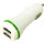 Автомобільний зарядний пристрій PATRON 2xUSB 2.1A/1A White