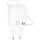 Зарядний пристрій XO QC17 1xUSB-C 30W Gallium Nitride Fast Charger w/Retractable Type-C Cable White (XO-QC17)