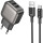 Зарядний пристрій BOROFONE BA51A Absolute 2xUSB-A, 2.4A Black w/Type-C cable
