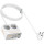 Мережевий фільтр HOCO AC28 Descanso White, 2 розетки, 2xUSB-C, 1xUSB-C cable, 1xUSB, 2м