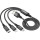 Кабель HOCO X76 3-in-1 Super USB to Lightning+Micro+Type-C 2A 1м Black