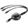 Кабель VENTION 3-in-1 USB-A to Dual Type-C/Lightning Retractable Charging Cable 1.1м Black (TRJBBE)