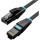 Патч-корд плаский VENTION U/UTP Cat.6 CU 0.5м Black (IBJBD)