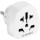 Універсальний дорожній перехідник GEMBIRD Travel Plug Adapter World to EU White (A-AC-EUMINTF)