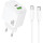 Зарядний пристрій HOCO CS54A Surplus 1xUSB-A, 1xUSB-C, PD20W, QC3.0 White w/Type-C cable (6942007631532)