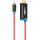 Кабель CABLETIME 4K 144Hz PD 100W USB-C to HDMI/USB-C 2м Black/Red (CC26L)