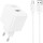Зарядний пристрій HOCO CS11A Ocean 1xUSB-A, 2.1A White w/Micro-USB cable (6942007603591)