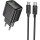 Зарядний пристрій HOCO CS25A Rico 1xUSB-C, 1xUSB-A, PD20W, QC3.0 Black w/Type-C cable (6942007639804)
