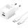 Зарядний пристрій VENTION 1xUSB-C, 1xUSB-A GaN Wall Charger 30W White w/Type-C cable (TZ-FEQW0-EU-01)
