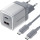Зарядний пристрій VENTION 1xUSB-C, 1xUSB-A GaN Charger 70W Gray w/Type-C cable (TZ-FCGH0-EU)