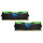 Модуль пам'яті GEIL Super Luce Stealth Black with Green LED DDR4 3000MHz 16GB Kit 2x8GB (GLG416GB3000C15ADC)