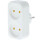 Сетевой разветвитель TECRO SC-2 White, 2 розетки