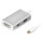 Адаптер MACALLY Mini DisplayPort - DVI/VGA/HDMI Silver (MD-3N1-4K)