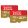Набір з двох карт пам'яті SANDISK microSDHC Extreme 32GB UHS-I V30 A1 Class 10 + SD-adapter (SDSQXAF-032G-GN6AT)