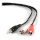 Кабель CABLEXPERT mini-jack 3.5 мм - 2RCA 2.5м Black (CCA-458-2.5M)