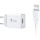 Зарядное устройство T-PHOX Mini 1xUSB-A, 2.4A White w/Lightning cable (MINI(W)+LIGHTNING)
