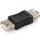 Адаптер VINGA USB2.0 AF/AF Black (VCPUSBFFBK)