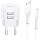 Зарядний пристрій USAMS T20 Dual USB Round Travel Charger White w/Lightning cable (XTXLOGT1804)