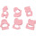 Набір форм для печива ARDESTO Tasty Baking Pink 4.3x5.5x1.2см (AR2309PP)