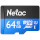 Карта памяти NETAC microSDXC P500 Standard 64GB UHS-I Class 10 + SD-adapter (NT02P500STN-064G-R)