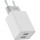 Зарядний пристрій XO L65 2xUSB-A, 2.4A White w/Lightning cable (00000013652)