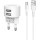 Зарядное устройство BOROFONE BA23A Brilliant 2xUSB-A, 2.4A White w/Type-C cable