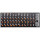 Наліпки на клавіатуру VOLTRONIC чорні з білими та помаранчевими літерами, EN/RU (YT-KSB/R-O/E-W)