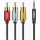 Кабель VEGGIEG mini-jack 3.5 мм - 3RCA 1.5м Black (YT-AR3-1.5)