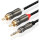 Кабель VEGGIEG mini-jack 3.5 мм - 2RCA 3м Black (YT-AR2-3)