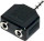 Сплиттер VOLTRONIC mini-jack 3.5мм - 2 x mini-jack 3.5мм Black (YT-SA-3.5(M)/2*3.5(F))