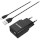 Зарядний пристрій BOROFONE BA19A Nimble 1xUSB-A, 1A Black w/Micro-USB cable
