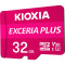 Карта памяти KIOXIA (Toshiba) microSDHC Exceria Plus 32GB UHS-I U3 V30 A1 Class 10 + SD-adapter (LMPL1M032GG2)