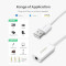 Внешняя звуковая карта UGREEN US206 USB 2.0 to Jack 3.5mm White (30712)